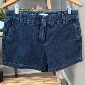 LOFT Navy Denim Mid-Rise Jean Shorts